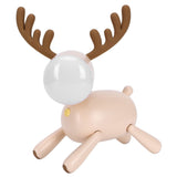 LED Night Light Cartoon Deer-Shaped Table Lamp 1200mAh USB Charging Bedroom DecorationLight Brown V1294-YM0721-3119210002012