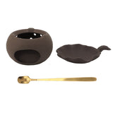 Ceramic Tea Roaster Loose Leaf Tea Warmer Tea Fragrance Roasting Baking Pot with Stainless Steel V1294-YM0706-3118230212611
