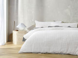 Accessorize Augusta White Ruched Quilt Cover Set Double V442-HIN-QUILTCS-AUGUSTA-WHITE-DS