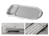 Mini Washboard 2 in 1 Portable Nonslip Plastic Washing Laundry Board with Soap Holder for Home V1294-YM0901-3117240222611