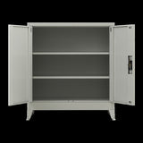 Two-Door Metal Short Cabinet Shelf Storage for Home Office Gym V63-844391