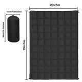 200x140cm Black Large Outdoor Camping Down Cotton Wearable Warmth Blanket, Quilted Poncho Shawl V888-ELOSUNG52301