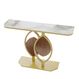 Noble and Elegant Sintered Stone Console Table Hallway Table with Strong Metal Frame V767-JJ-XZ837-XNE