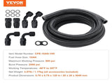 10AN Fuel Line Kit, 3.05 m Fuel Hose Kit, 1.4 cm Nylon Stainless Steel Braided Fuel Line V952-QCYYRYRG7G200XFFSV0