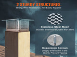 Chimney Cap 13 x 9 304Stainless Steel Fireplace Flue Caps Cover Mesh V952-BXGFXPDYDGYS7SWWCV0