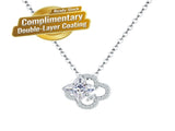 Elegant Four-Leaf Clover Moissanite Pendant Necklace with 4C Standard Stones, Sparkling Star-Set V1341-ZY-ZTHSXVX2-MOISSANITE-PREMIUMS925
