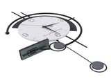 Modern Simple Wall Clock Iron Art Silent Movement Decorative Wall Clock Black White V1294-YM0901-3115250011011