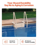 VEVOR 4-Step Taupe Robust Pool Ladder of 2 Handrails for 1219.2-1371.6 mm Pools V952-DXYCTLTSFSSL7S7BSV0