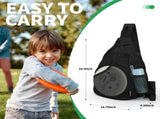 Disc Golf Bag with Retriever Holder and Storage Pockets, Disc Golf Backpack with 8-10 Disc Capacity, V1192-AZ-W-3325