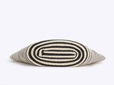 Black And White Stripes Handmade Large Capacity Striped Beach Tote Bag with Zipper and Inner Pocket V888-ELOSUNG13947