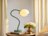 Green LED Tulip Desk Lamp - Flexible Gooseneck, Decorative Flower Table Light V888-ELOSUNG26321