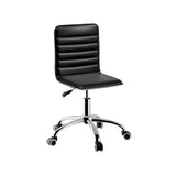 Artiss Office Chair Conference Chairs PU Leather Low Back Black OCHAIR-K-REPL-BK