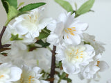 3Pcs Simulated Flower Branches Artificial Blossom Flower Stems for Wedding Home Decoration White V1294-YM0901-241129HL02-1