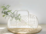 Hollow Storage Basket Plastic Reusable Portable Foldable Bag for Beach Home Bedside Shopping Toys V1294-YM0716-3117220131614