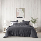 Bianca Kahlani Charcoal Waffle Quilt Cover Set Queen V442-BCA-QUILTCS-KAHLANI-CHARCOAL-QS