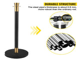 Crowd Control Stanchion, Set of 6 Pieces Stanchion Set, Stanchion Set with 5 ft/1.5 m Black Velvet V952-GLZHSHRSJTHG69AV4V0
