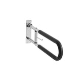 Toilet Safety Rail, 76.5 cm U-Shaped Handicap Bar, Foldable Senior Safety Pole, Flip Up Toilet V952-CSFSWZTKFZ305ODGSV0