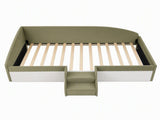 Artiss King Single Upholstered Daybed Sofa Bed with Centre Stairs, Olive XFSI-DBRK641KS-AB