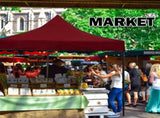 3x3m Pop Up Gazebo Outdoor Tent Folding Marquee Party Camping Market Canopy w/ Side Wall - red V610-GAR-3X3-SI-RE