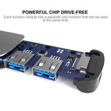 Grey USB 3.0 Hub with 5 Ports for Computer, Supports External Hard Drives, Phones, and Multiple V1366-AZ2-W-17182