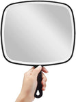 Extra Large Black Handheld Mirror with Handle V178-43901