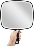 Extra Large Black Handheld Mirror with Handle V178-43901