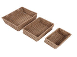 3PCS Wicker Storage Baskets for Shelves Organizing Decorative Woven Storage Baskets Set Desk V1294-YM0901-3117240333411