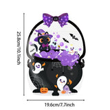 50 Pcs Halloween Candy, Reusable Zipper Pouches with Handles, Cauldron and Pumpkin Shaped Favor V1369-AZ3-W-14889