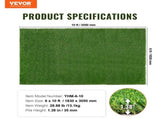 Artifical Grass, 6 x 10 ft Rug Green Turf, 1.38"Fake Door Mat Outdoor Patio Lawn Decoration, Easy to V952-RZCP1J6X10FTJ1STHV0