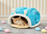 All Season Semi Enclosed Pet Bed 14.96x13.78In Cat Dog House Design Organizer For Thick Warm Filling V1369-AZ3-W-10163