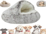 Cozy Cocoon Pet Bed - Plush Winter Nook for Dogs & Cats, Easy to Clean, Removable Washable Non Slip V1366-AZ2-W-11547