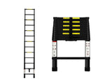 Traderight Multipurpose Aluminium Ladder Telescopic 3.8M Black HW0076-3.8M-BK