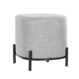 Artiss Ottoman Foot Stool Square Linen Grey FS-B-01-MT-LIN-GY