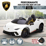 Lamborghini Performante Kids Electric Ride On Car - White CAR-LAM-WH