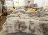 Grey Asteria Botanical Quilt / Doona / Duvet Cover set V745-AQ030120Q3