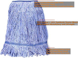 String Mop Heads Replacement Heavy Duty Commercial Grade Blue Cotton Looped End Wet Industrial V1258-DP02-WO-113