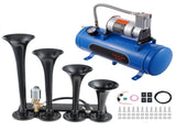 Train Horns Kit, 4 Trumpet Air Horn Kit, 150dB Train Horns for Pickup Trucks, 12V 120 psi Air V952-QLBYCQGTZ12VRGCVHV9