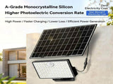 Split-Type Solar Powered Motion Sensor Floodlight with Detachable Panel, Dual Mounting Brackets, V1341-ZY-3FGND6D4-2PCS-3000KWARMWHITE