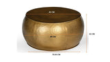 BRASS LOOK HAMMERED COFFEE TABLE V742-M16753