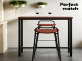 Artiss Bar Table and Stools Set Dining Desk Kitchen Chairs Cafe Pub BA-TAB-CHR-SET-WALBR