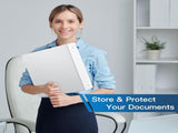 2-inch 3 Ring Binder with 2 Interior Pockets, Heavy Duty 2'' Binders Holds US Letter Size 8.5'' x V1258-DP02-C-1342