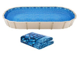 Oval Pool Liner 15x30ft Unibead Style Pool Liner 52in Wall Height V952-YCNCOVAL15308LIUBV0