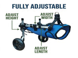 Small Adjustable Dog Wheelchair - Mobility Aid for Disabled Pets with Back Leg Issues - Leg Brace & V1107-CS-QFLCCE13