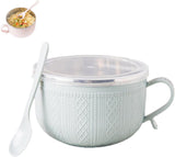 New Set of 25-Oz Mug Meals W/Lid-Its, Meal Mugs Set with Lids for Coffee Soups and Stews, Round V1366-AZ2-W-11471