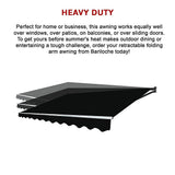 Outdoor Folding Arm Awning Retractable Sunshade Canopy Black 4.0m x 2.5m V63-842761