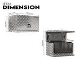 Aluminium Toolbox Ute Generator Trailer Truck Canopy Camper Tool Box 620x400x500mm V379-GENTLBXG62