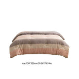 Soft Washed Microfiber Quilt, Warm Thickened Winter Comforter for Student Dorm Bedroom, Gray Pink V1369-AZ3-W-10256
