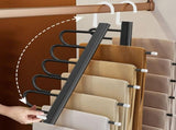 Pants Hangers, Non Slip Space Saving Hangers, Folding Clothes Hangers, Multi-Purpose Organizer For V1366-AZ2-W-12531