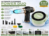 Black and Green Cordless 2-in-1 Cleaning Kit Vacuum cleaner and Spin Scrubber V888-ELOSUNG53355