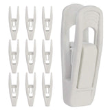Velvet Flocked Non- Clothes Hangers for Suits, Skirts, Pants - White, 10-Pack Space-Saving Design V1370-AZ4-11604